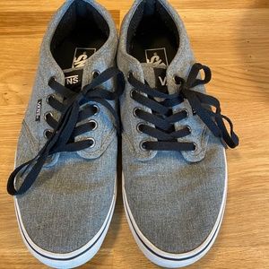 Men's Vans Authentic gray chambray lace-up low top shoes